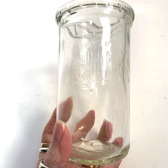 1940s Duraglas “Drink Milk for Health & Economy” Embossed Dairy Jar For Sale - Image 11 of 12