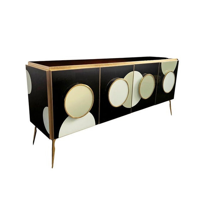 Vintage Backlit Four-Door Sideboard, 1980s For Sale - Image 4 of 9