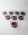Vintage Drinking Glasses with Red Stem, 1970s, Set of 8 For Sale - Image 5 of 12
