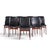 Johannes Andersen Style Mid Century Danish Rosewood Dining Chairs - Set of 8 Each chair measures: 18.5 wide x 21.5 deep x...