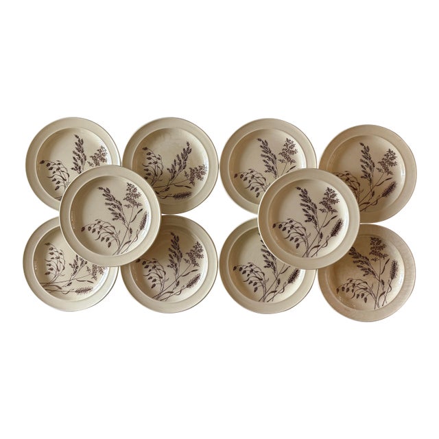 Mid 20th Century Small J&g Meakin Plates From Staffordshire - Set of 10 For Sale