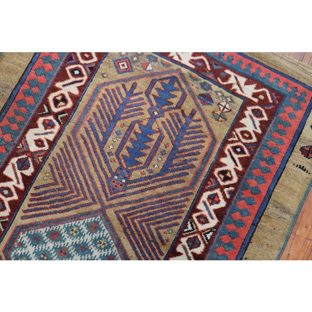 19th Century Zabihi Collection Tribal Persian Camel Hair Serab Runner - 3'3" x 9' For Sale - Image 4 of 6