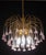 American 1970s Meryl Streep, Pink Murano Pendant Flowers Chandelier For Sale - Image 3 of 11
