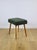 High Stool in Green Olive Boucle Lamb For Sale - Image 4 of 8