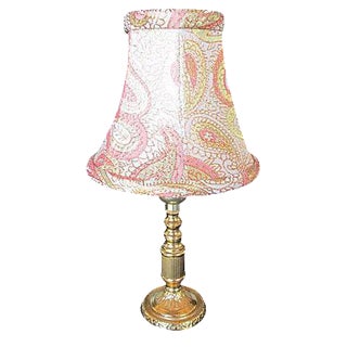 Gustavian Style Round Brass Lamp For Sale