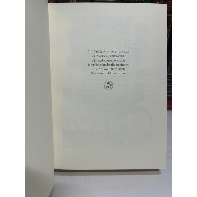 1970s Vintage Franklin Library, 100 Greatest Masterpieces of American Literature Collection, Leather Books - Set of 11 Books For Sale In San Francisco - Image 6 of 10