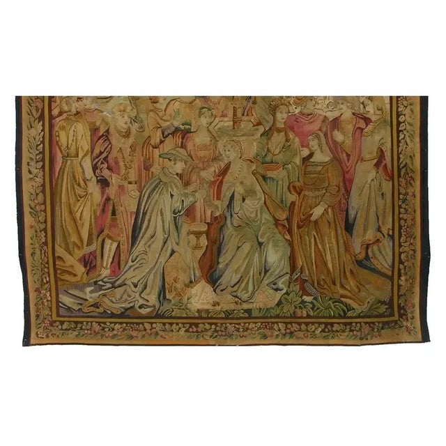 18th Century Antique Brussels Tapestry For Sale - Image 4 of 9