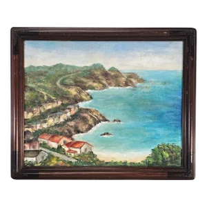 Bob Pepper “White Water” Modernist Coastal Seascape Oil on Canvas, 22"