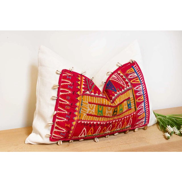 Tribal Chajian Himalayas Tribal Antique Linen Pillow For Sale - Image 3 of 7