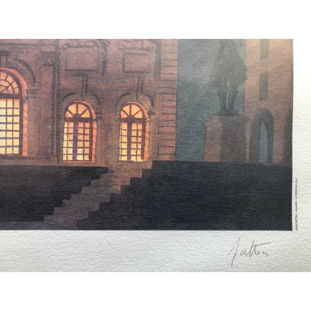 Late 20th Century Framed Lithograph Sea Port, Hand Signed For Sale - Image 5 of 6