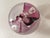 Glass Clear and Magenta Glass Signed Studio Paperweight With Bubble Inclusions For Sale - Image 7 of 10