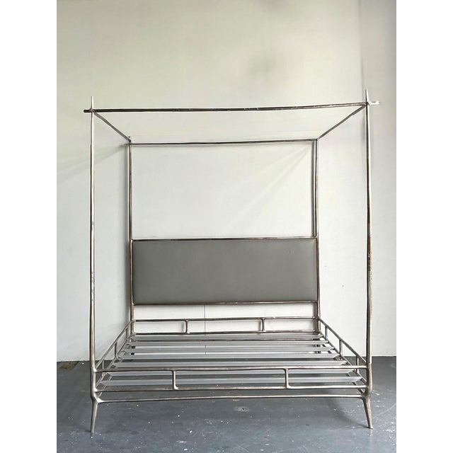 Vintage Metal King Canopy Bed Frame For Sale In West Palm - Image 6 of 12