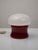 Red Mid-Century Modern Opaline Mushroom Table Lamp, 1960s For Sale - Image 8 of 11