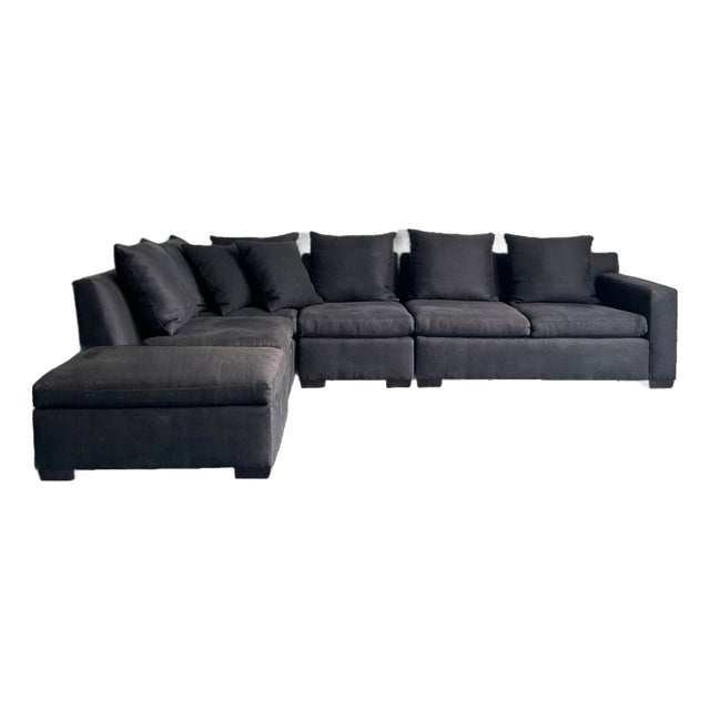 Vintage Ralph Lauren Upholstered Modular Sectional Sofa For Sale