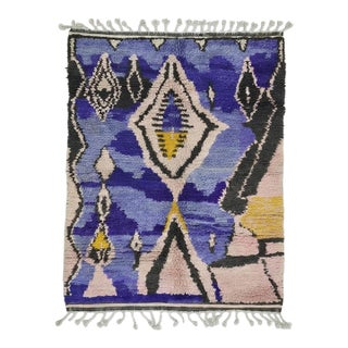 Abstract Moroccan Area Rug - 9.3 X 6.8 Ft For Sale