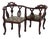 Vintage Victorian Style Tete Tete Courting Chair For Sale