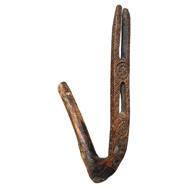 Antique Afghanistan Hand-Carved Hook Nuristan, 1890s For Sale