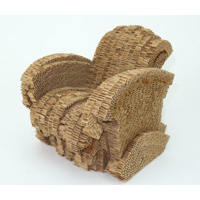 Late 20th Century Miniature Frank Gehry Little Beaver Corrugated Cardboard Vitra Chair For Sale - Image 5 of 9