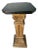 Gilt Porcelain Marble Top Column Pedestal Stand Table For Sale
