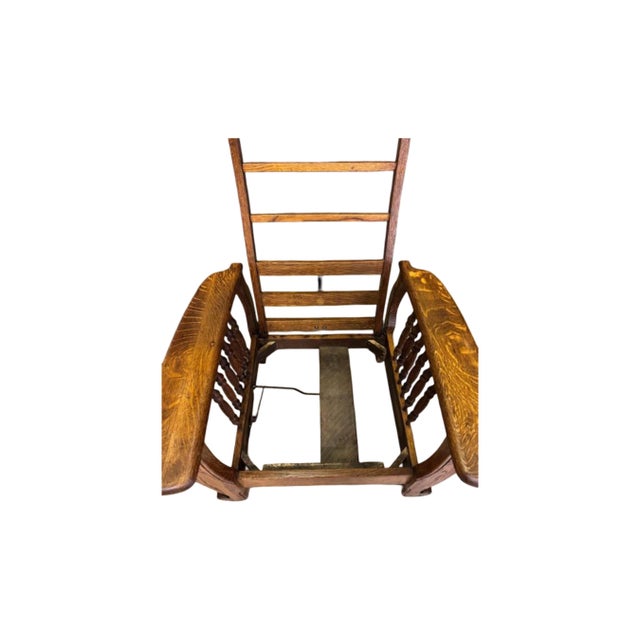 Antique 1900's Mission Style - Morris Reclining Chair For Sale - Image 11 of 14