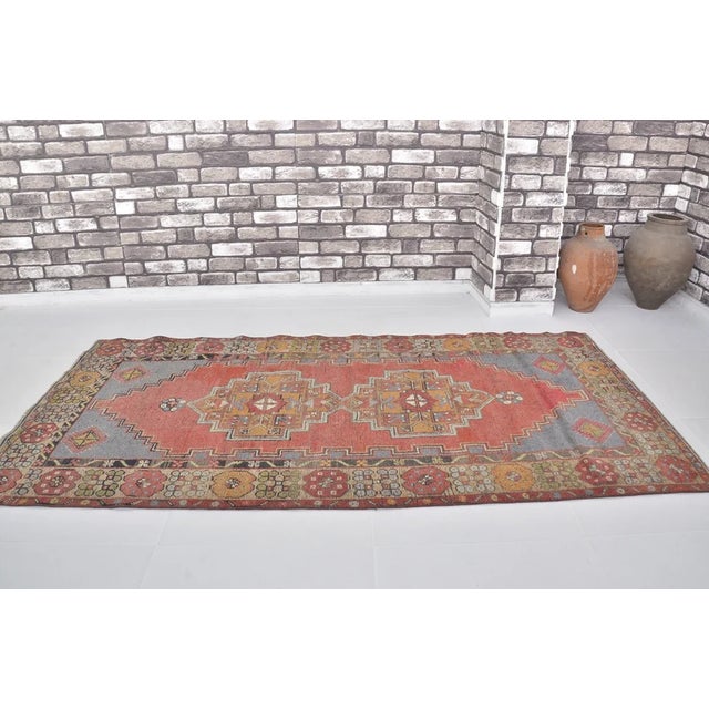 1950s Small Neutral Anatolian Rug, Organic Modern Home Decor For Sale - Image 9 of 10