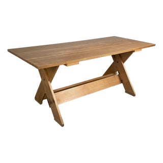 Italian Modern Wood Crate Dining Table by Gerrit Rietveld for Cassina, 1980s For Sale
