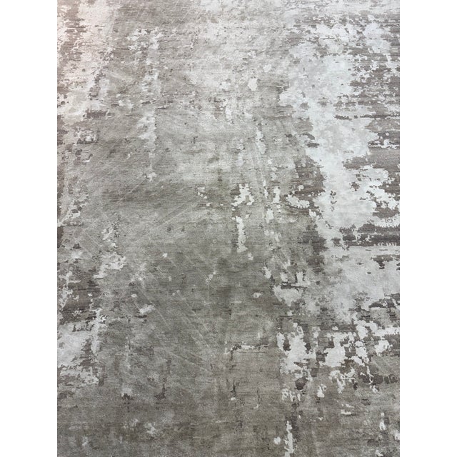 Restoration Hardware Azore Silk Rug — 9’ X 12’ Hand-Knotted Silk, Linen & Wool | Luxe Density For Sale - Image 12 of 17