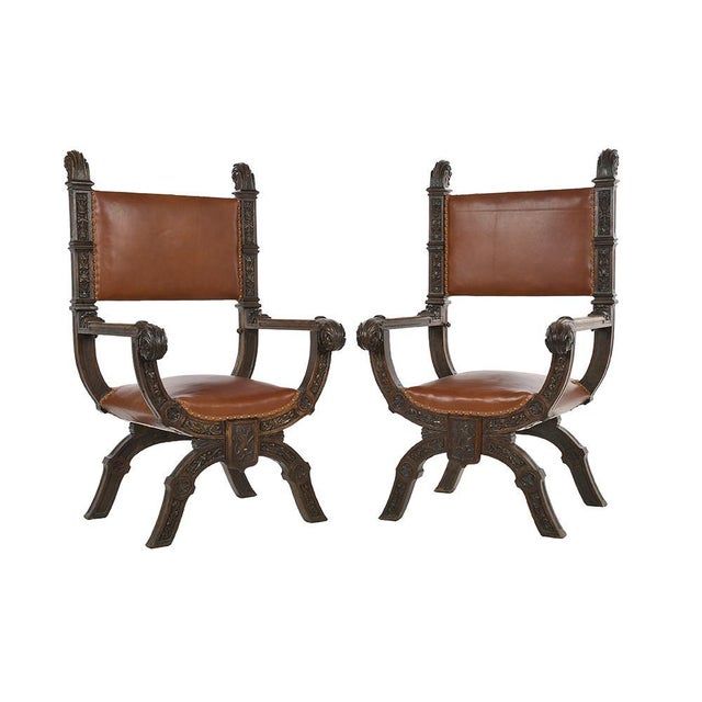 Set of Italian Renaissance Style Chairs For Sale - Image 11 of 11