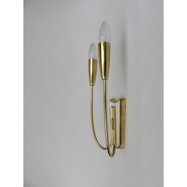 1950s Italian Brass Wall Lights, 1950s, Set of 2 For Sale - Image 5 of 14