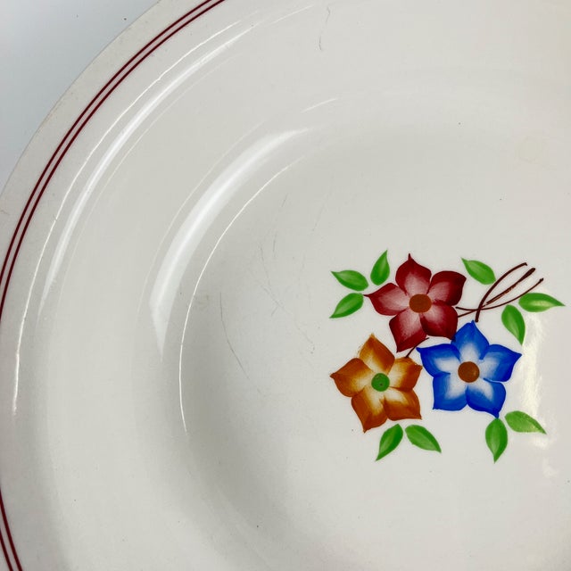 Ceramic Round Plate with Rim from Moulins Des Loups, 1950s For Sale - Image 7 of 9