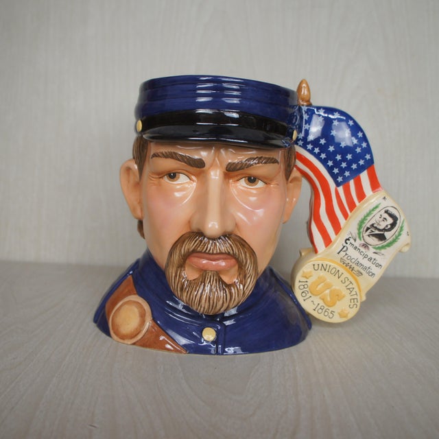 2000 - 2009 American Royal Doulton American Civil War Confederate & Union Soldier Character Jug For Sale - Image 5 of 17