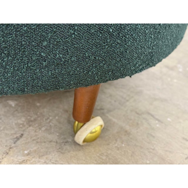 1960s Adrian Pearsall Tub Chair + Ottoman - Oversized Mid Century Modern Havana Lounge For Sale - Image 9 of 11