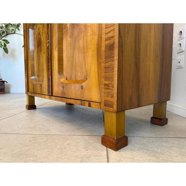 Biedermeier Trumeau in Walnut Veneer For Sale - Image 13 of 18