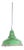 Industrial Enamel Green Single Pendant Lamp in Mesh, 1940s For Sale