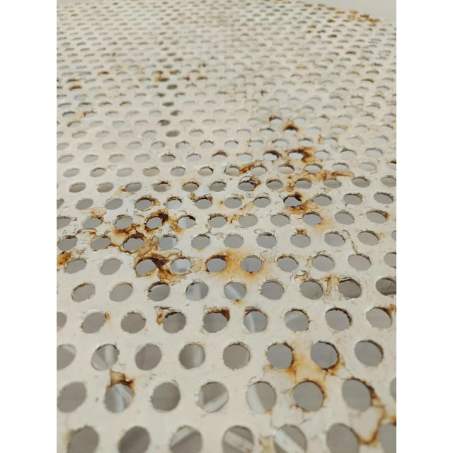 Perforated Metal Garden Table, 1920s For Sale - Image 9 of 13