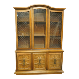 Stanley Furniture Italian Provincial Pecan 57" Buffet W. China Cabinet 525-01