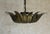 Spanish Small Spanish Gilt Metal Ceiling Fixture With Curved Leaves For Sale - Image 3 of 12