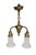 Early 20th Century Early Electric Brass and Glass Two Arm Light Fixture C. 1900/20's For Sale - Image 5 of 18