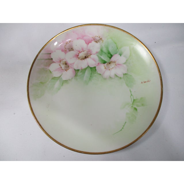 Vintage Richard Ginori Italian Hand Painted Salad/ Dessert Plates- Set of 4 For Sale - Image 6 of 7