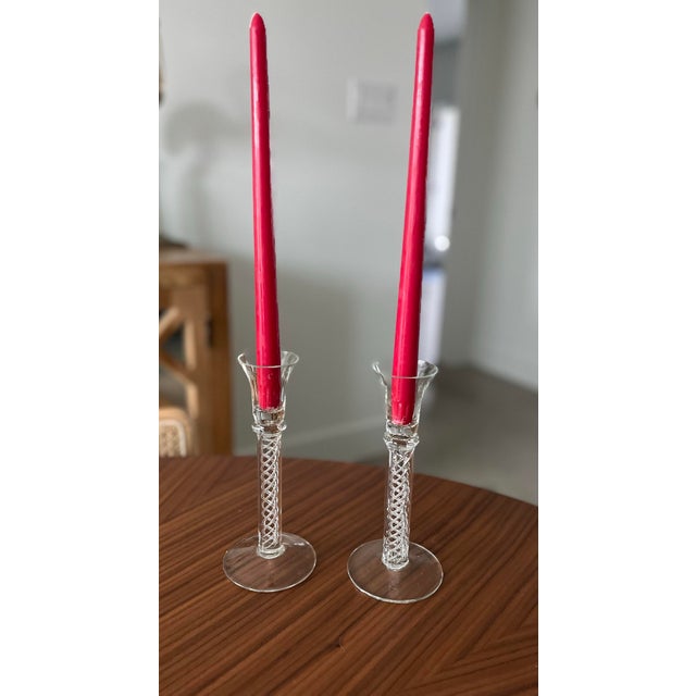 1960s Pair of Encased Helix Candlestick Holders-Made in Sweden For Sale - Image 11 of 11