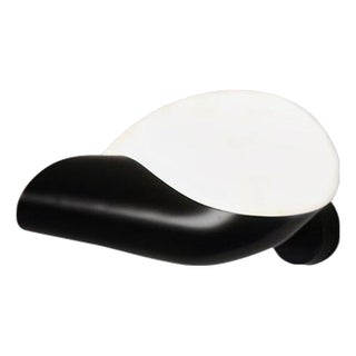 Mid-Century Modern Black Conche Wall Lamp by Serge Mouille For Sale