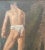 Vintage 1940’s English Oil on Board Standing Male Nude Profile Study For Sale - Image 4 of 12