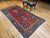 Vintage Bidjar Gallery Rug, Hand-Knotted Wool, Geometric Pattern, Carnelian Red & Blue, 5x9 For Sale In Chicago - Image 6 of 18