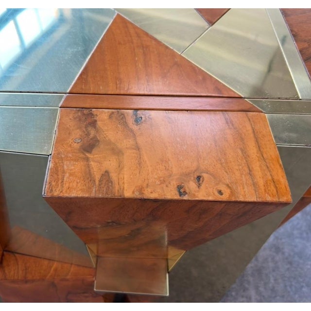 Brown Paul Evans Cityscape Multifaceted Console or Dining Table Base, Pe 300 Series For Sale - Image 8 of 11