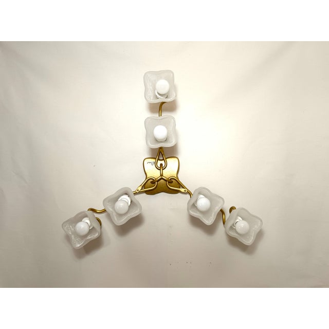 Goldenrod Vintage Murano Glass Ceiling Light from Barovier & Toso, 1970s For Sale - Image 8 of 13