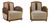 Art Deco Armchairs in Cane and Fabric, France, 1930s, Set of 2 For Sale