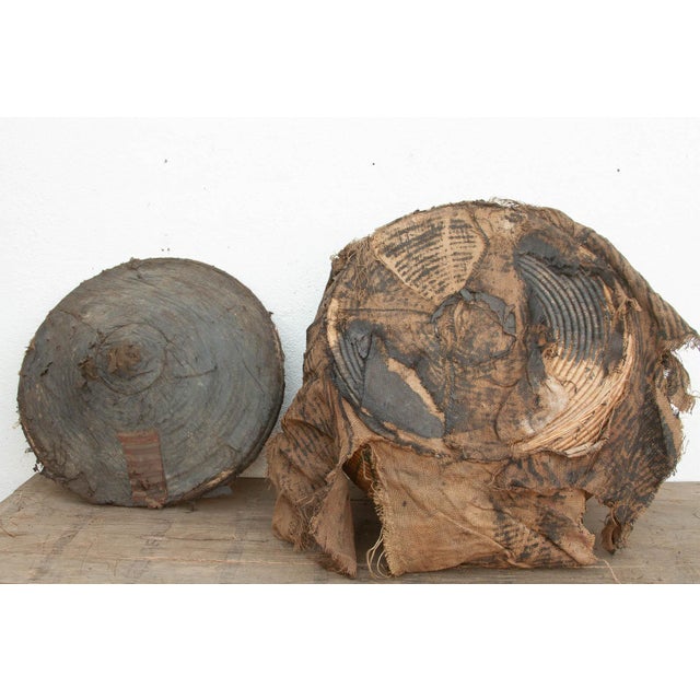 19th Century Museum-Scale Antique Tribal Drum Storage Basket For Sale - Image 5 of 6