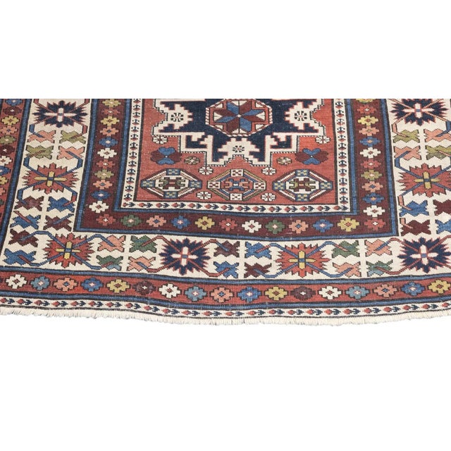 Red Antique Shirvan Rug 3'8'' x 4'6'' For Sale - Image 8 of 12