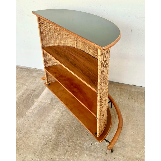 Vintage Diamond Weave Dry Bar For Sale - Image 10 of 12