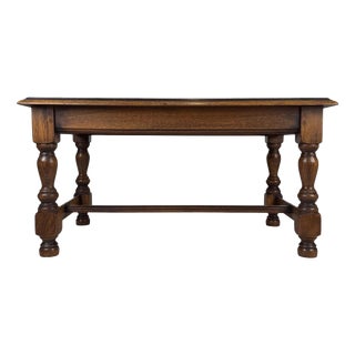 Antique English Oak Coffee Table For Sale